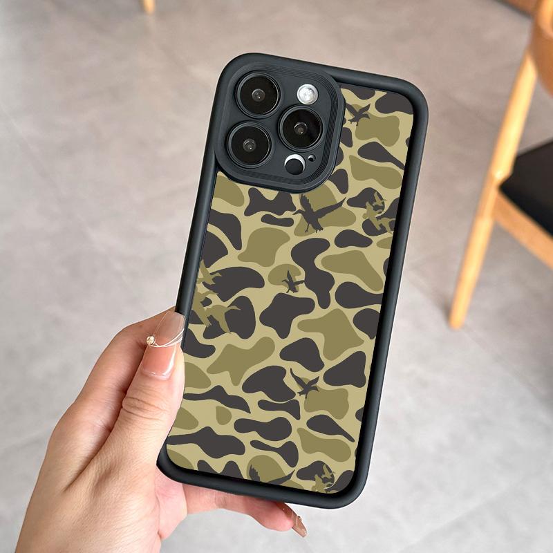 Camouflage Pattern Phone Case, 1 Count Decorative Phone Protector Cover, Phone Accessories Compatible with iPhone 11 12 13 14 15 16 Series