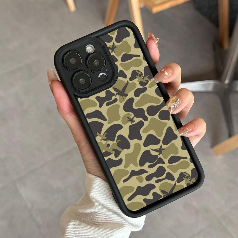 Camouflage Pattern Phone Case, 1 Count Decorative Phone Protector Cover, Phone Accessories Compatible with iPhone 11 12 13 14 15 16 Series