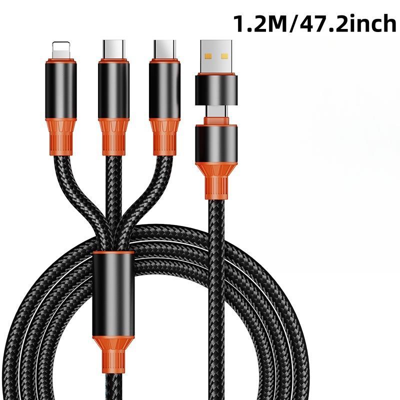 100W Multi-function 3-in-1 Fast Charging Cable, Two-to-three Fast Charging Data Cable and High-power Charging Cable, Universal Tablet & Computer Accessories