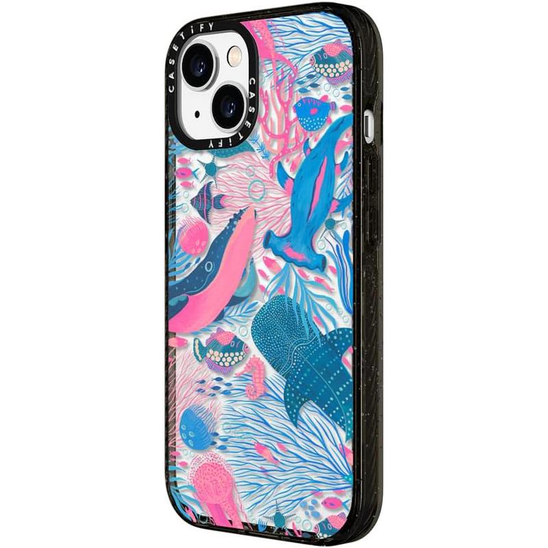 CASETiFY Impact iPhone 12 13 14 15 16 Pro Max Case [6.6ft Drop Protection] - Under The Sea by Grace Andersson - clear black