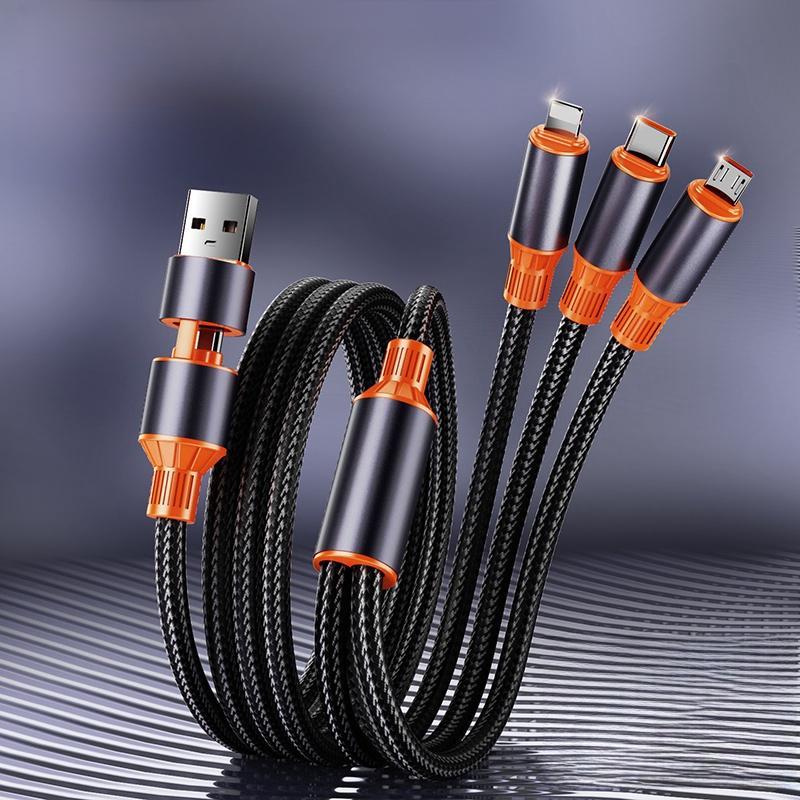 100W Multi-function 3-in-1 Fast Charging Cable, Two-to-three Fast Charging Data Cable and High-power Charging Cable, Universal Tablet & Computer Accessories