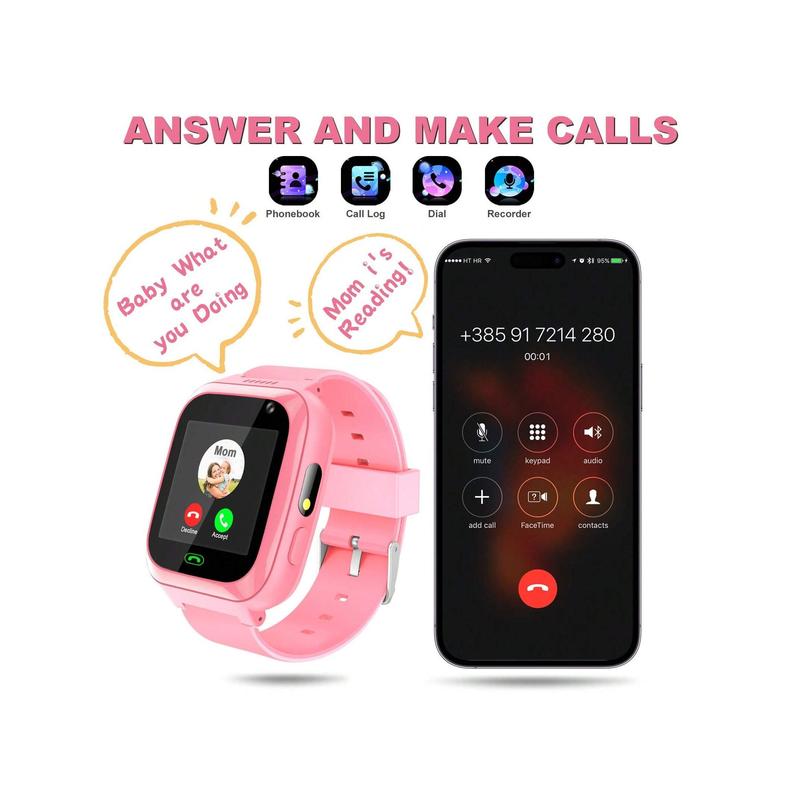 [DDB] Kids Watches Children Watch Kids Smartwatch With Text&Call Games Camera Recorder Alarm Flashlight Music Player For 3-12 Boys Girls Gifts [Good gift choices]