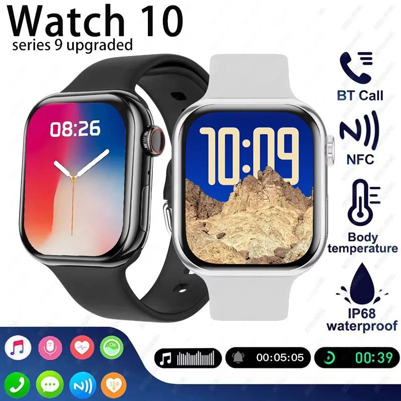 For Apple Watch 10 New GPS NFC Smart Watch Men Women Wireless Charging BT Call Waterproof HD AMOLED Smartwatch For Android IOS