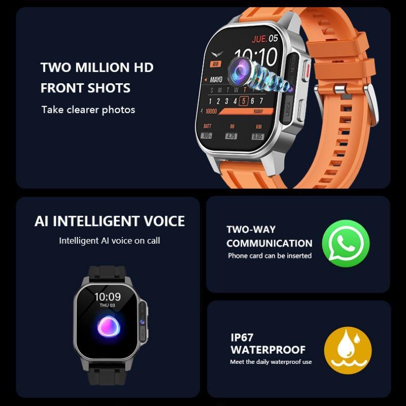 SIMSONLAB Multifunctional Smart Watch, Fashionable Digital Watch with 2.13 Inch AMOLED Screen Support NFC, Waterproof Sports Watch for Women & Men