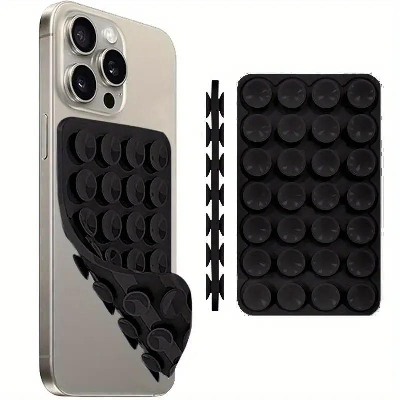 Double Sided Silicone Phone Sticky Grip, Suction Phone Case Mount, Hands-free Sticky Cell Phone Grip, Mobile Phone Holder for Selfies and Videos