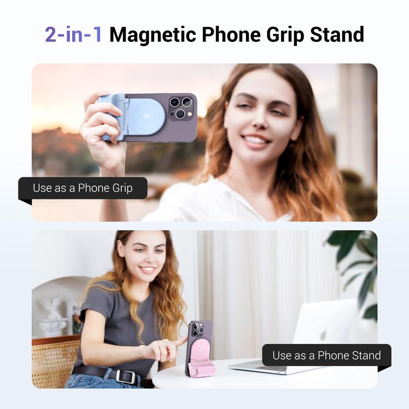 Wireless Magnetic Smartphone Camera Holder with Ring Light Function, Summer with Wireless Remote Control & Selfie Light, Camera Phone Accessories for Iphone Android