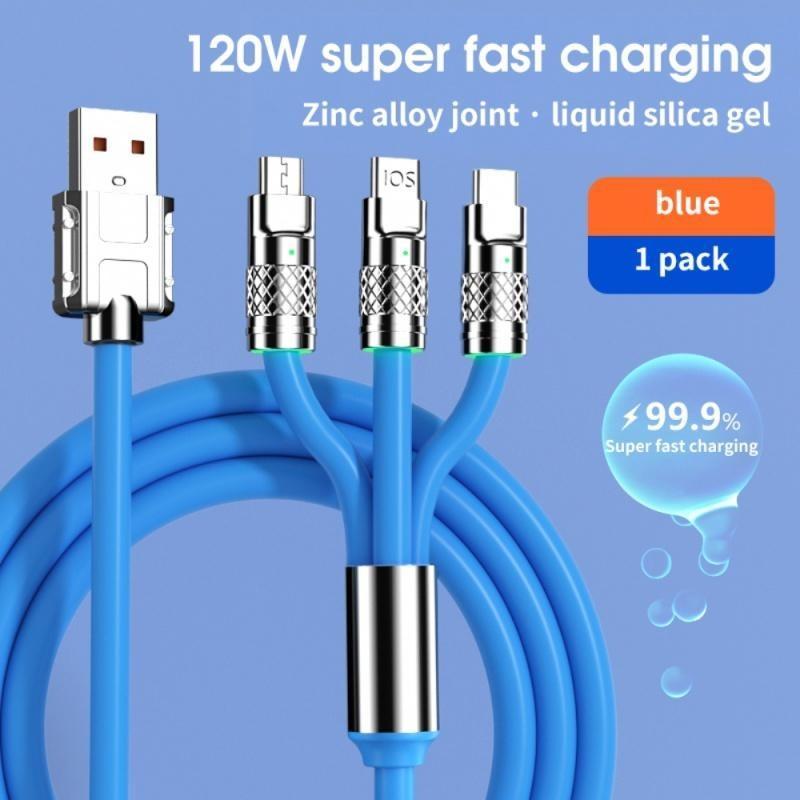 3 In 1 2 In 1 Fast Charging Data Cable, Multiple USB Fast Charging Cables, Multifunctional Charging Cable for iPhone Xiaomi Samsung