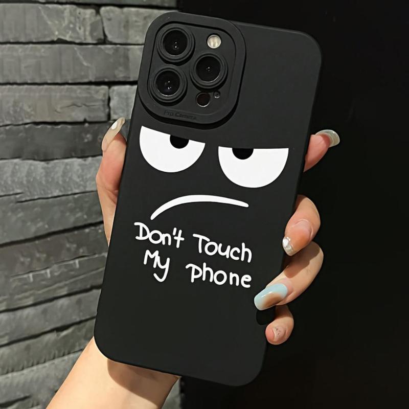 Funny Letter Pattern Phone Case, Full Body Shockproof Phone Protective Cover, Fashion Phone Accessories Compatible with iPhone 15 14 13 12 11 XR Series