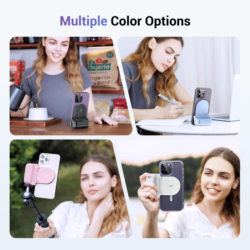 Wireless Magnetic Smartphone Camera Holder with Ring Light Function, Summer with Wireless Remote Control & Selfie Light, Camera Phone Accessories for Iphone Android