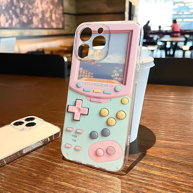 Cute Game Console Design Phone Case, Creative Phone Protective Cover, Phone Accessory Compatible with iPhone 16 15 14 13 12 11 Plus Pro Pro Max