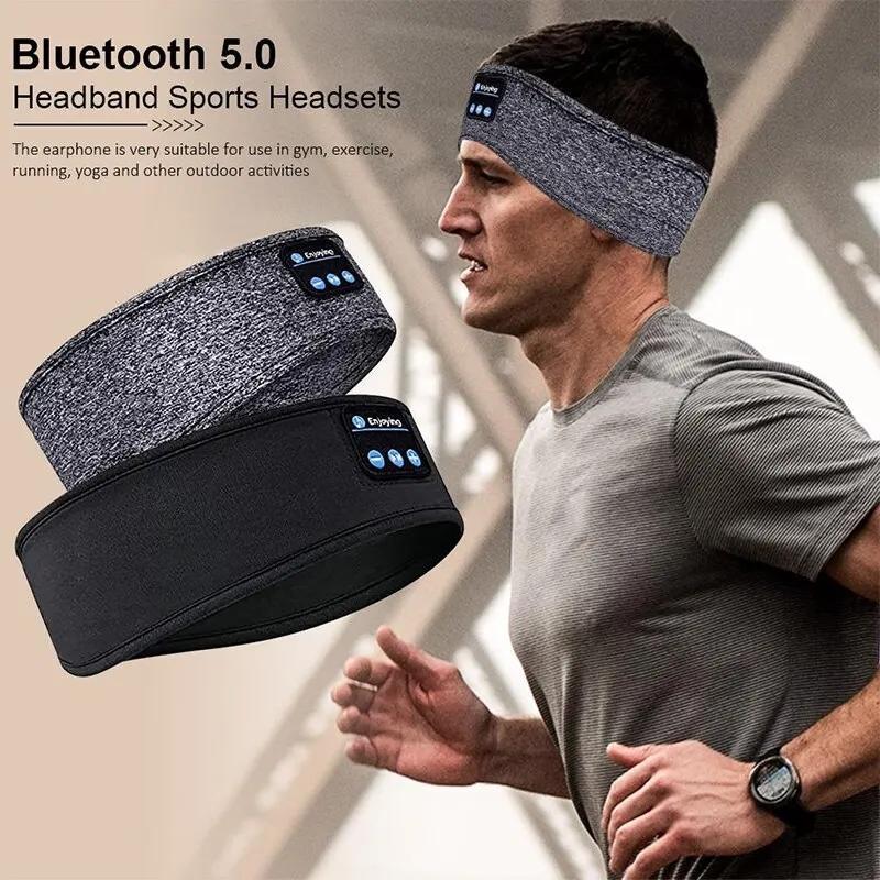 Wireless Sleep Headband, Sports Sleep Headband, Elastic Wireless Headphones, Music Eye Mask Wireless Headphones for Yoga