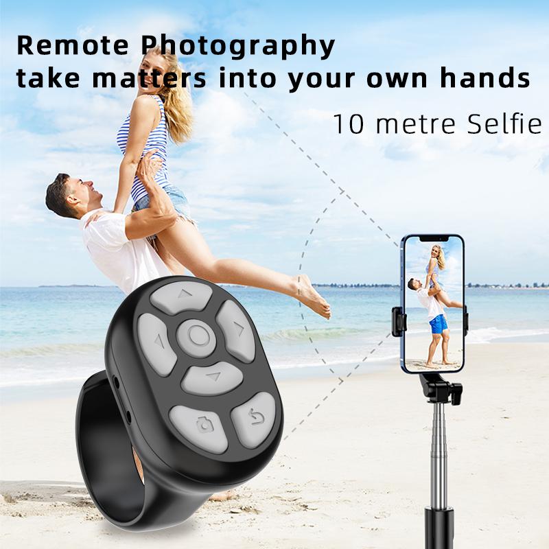 Remote Control Scrolling for  Clicker Page Turner for Kindle App Bluetooth Remote for iPhone Camera Scroller Remote for iPhone iPad Phone with Holder to Remote Control Video Projector.