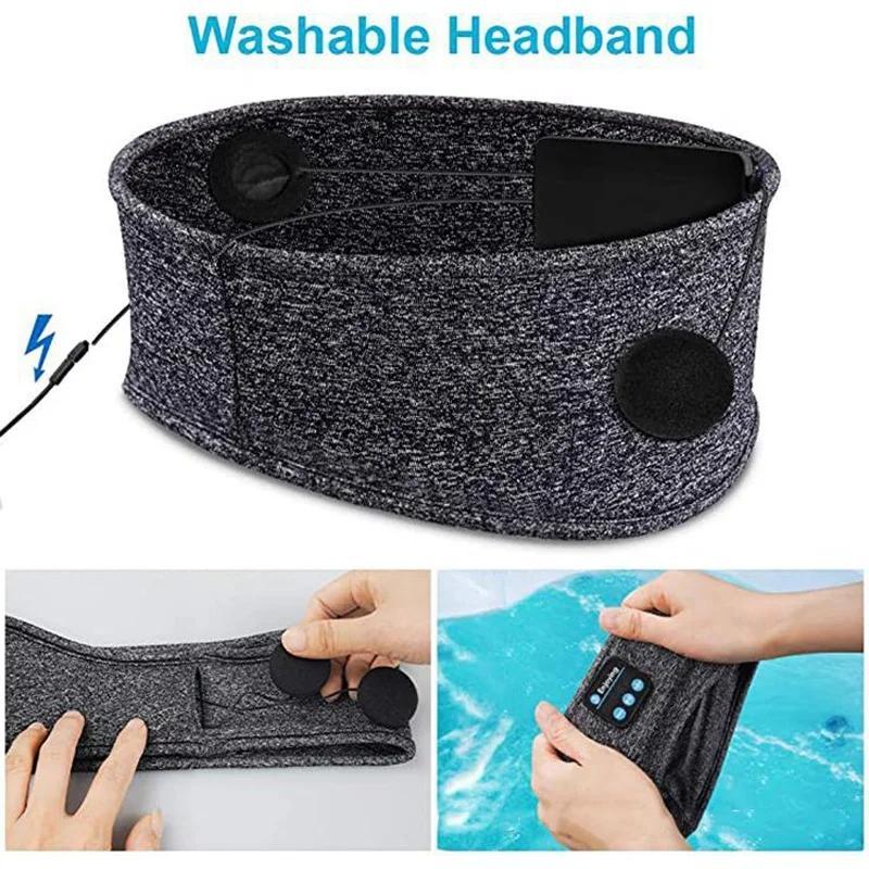 Wireless Sleep Headband, Sports Sleep Headband, Elastic Wireless Headphones, Music Eye Mask Wireless Headphones for Yoga