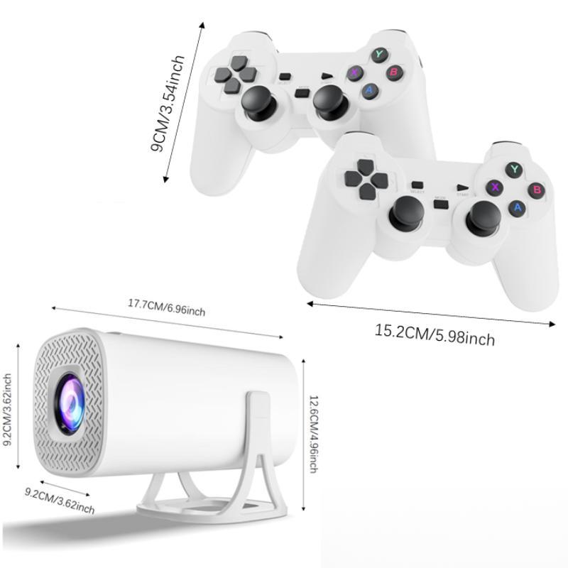 Portable Game Projector, Game Projector with Built-in 36000+ Games, Home Use Projector with Gamepads & Accessories, Mini Projectors