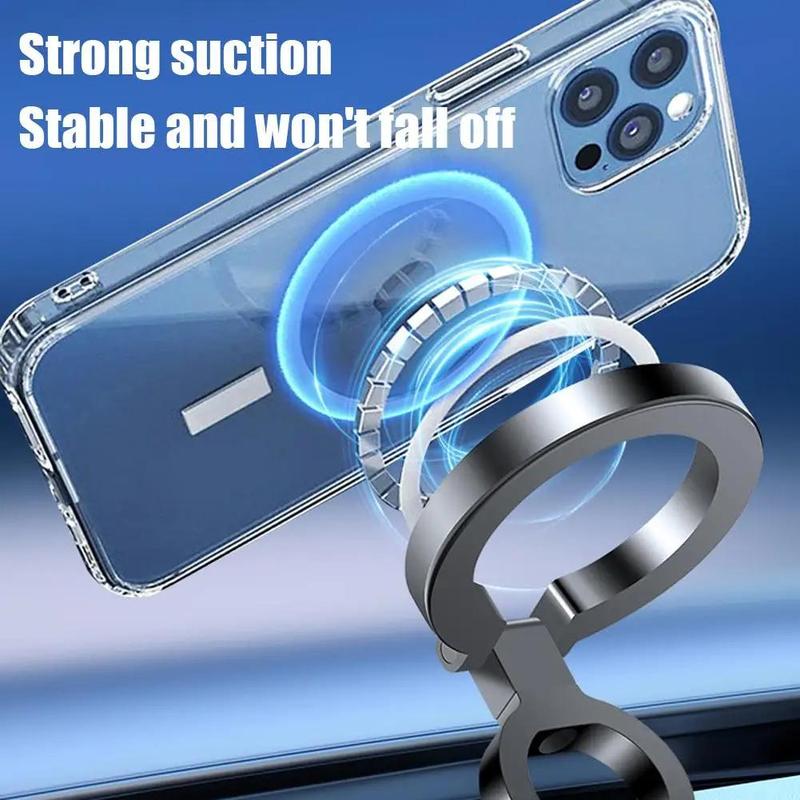 Magnetic Car Phone Holder, Vacuum Adsorption Stable Car Magnetic Folding Holder, 360 Degree Rotation Navigation Phone Holder