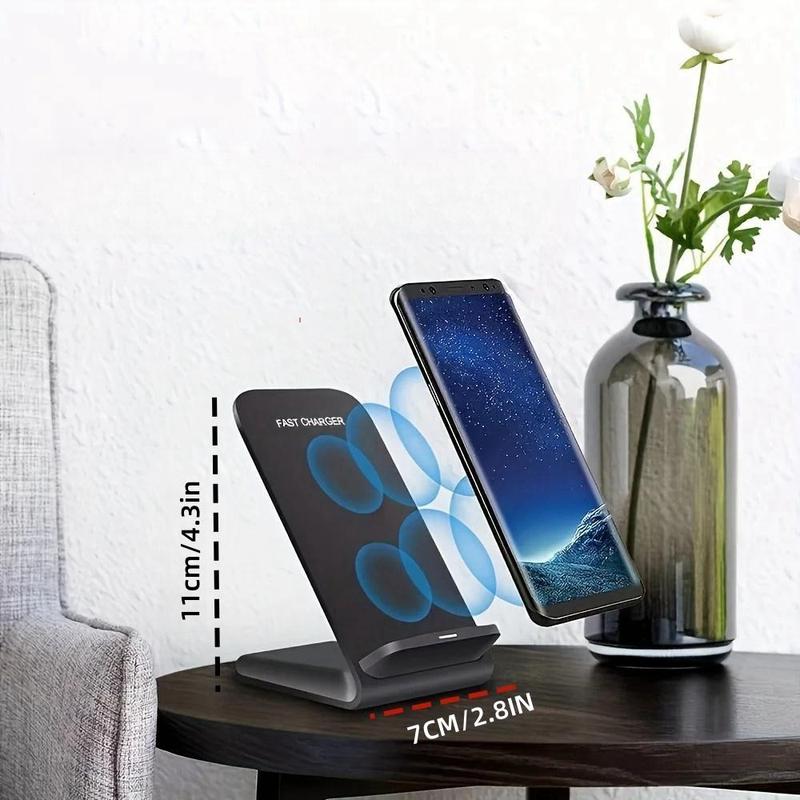 Strong Adsorption Wireless Fast Charger, Wireless Charging Phone Stand, Fast Smartphone Charging Stand for Home & Office