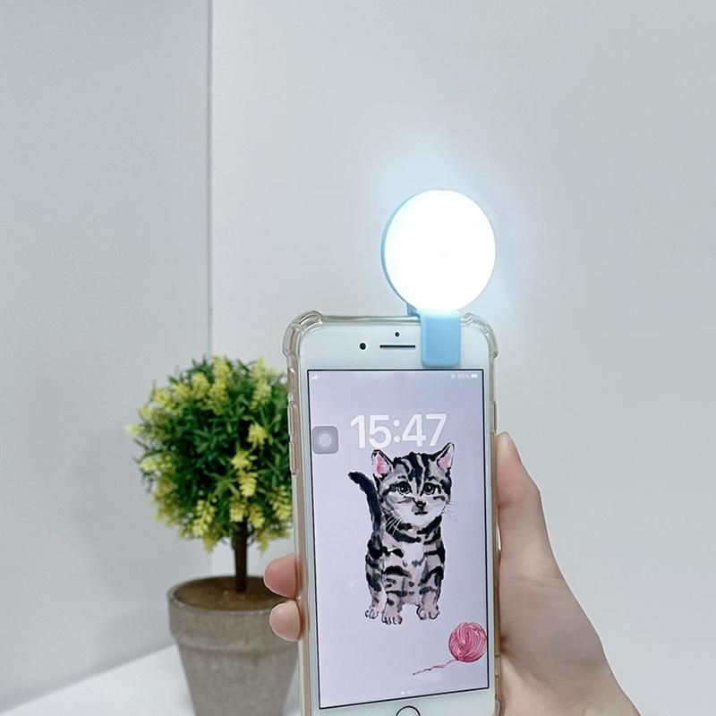 Phone Flash Light Clip, Mini Phone Flash Light, Portable 3 Gear Phone Fill Light, Mobile Phone Selfie Light, Suitable for Mobile Phone, Tablet, Camera, Video, Photography