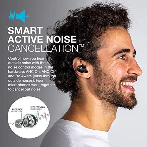 JLab JBuds Air ANC True Wireless Earbuds, Black, Active Noise Canceling, Low Latency Movie Mode, Dual Connect, IP55 Sweatproof, 3 EQ Settings Audio Bluetooth