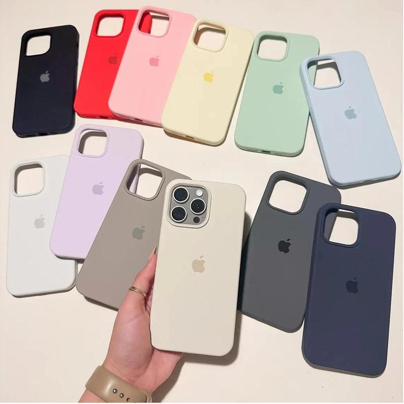 Original Official Silicone Cases For iPhone 16 15 14 13 Pro Max 16 Plus Case For Apple iPhone 16 14 15 13 12 Pro Case