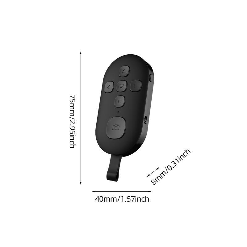 Remote Control, Camera Video Recording Remote, Page Turner for Kindle APP, Bluetooth-compatible Selfie Remote Control for iPhone, iPad, iOS, Android