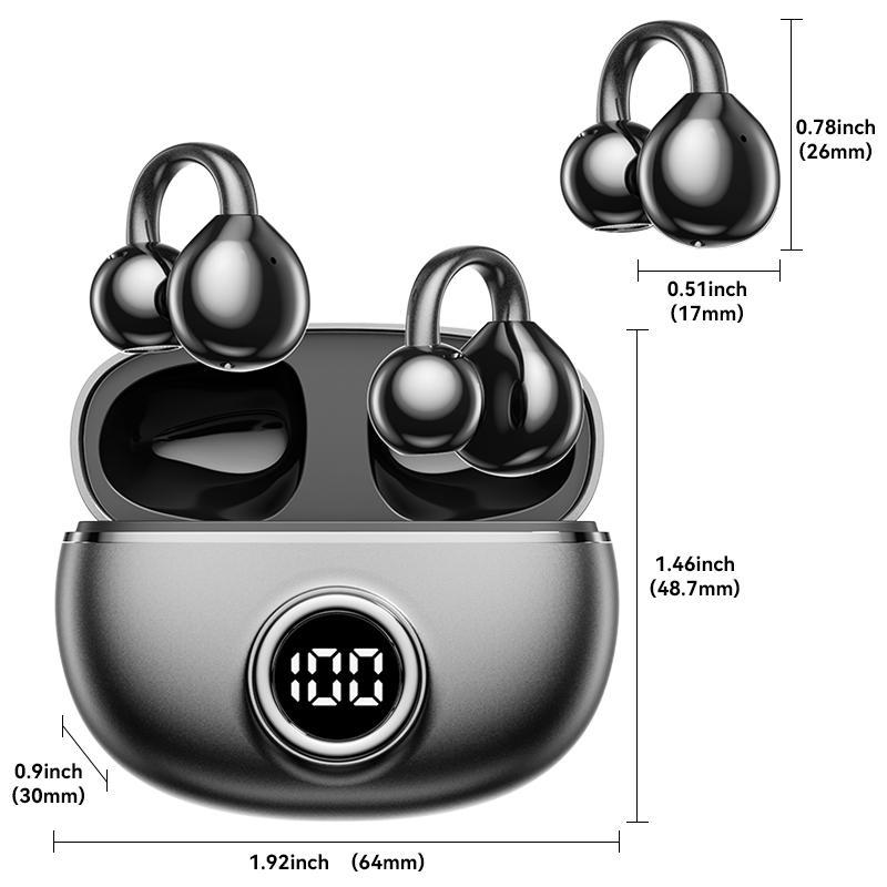 in-ear Design Wireless Earphone, Noise Cancelling Bone Conduction Earbuds with Charging Case, Bluetooth-compatible Earphone for Sports, Gaming, Calling