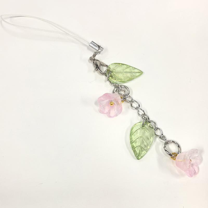 Cute Flower & Leaf Design Phone Lanyard, Creative Keychain Pendant, Phone Strap Decoration for Women & Girls, Mobile Phone Decorative Pendant