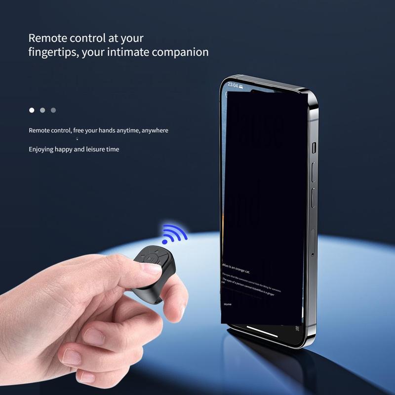 Multi-function Ring Remote Control, Bluetooth-compatible Page Turner Ring for iPhone iPad, Camera Shutter Short Video and Music Remote Controller