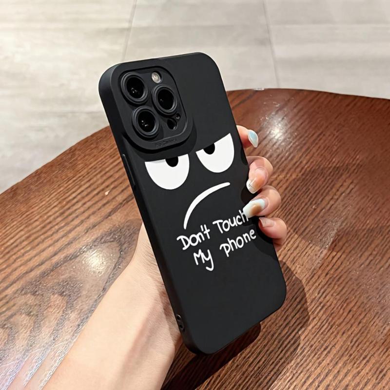 Funny Letter Pattern Phone Case, Full Body Shockproof Phone Protective Cover, Fashion Phone Accessories Compatible with iPhone 15 14 13 12 11 XR Series