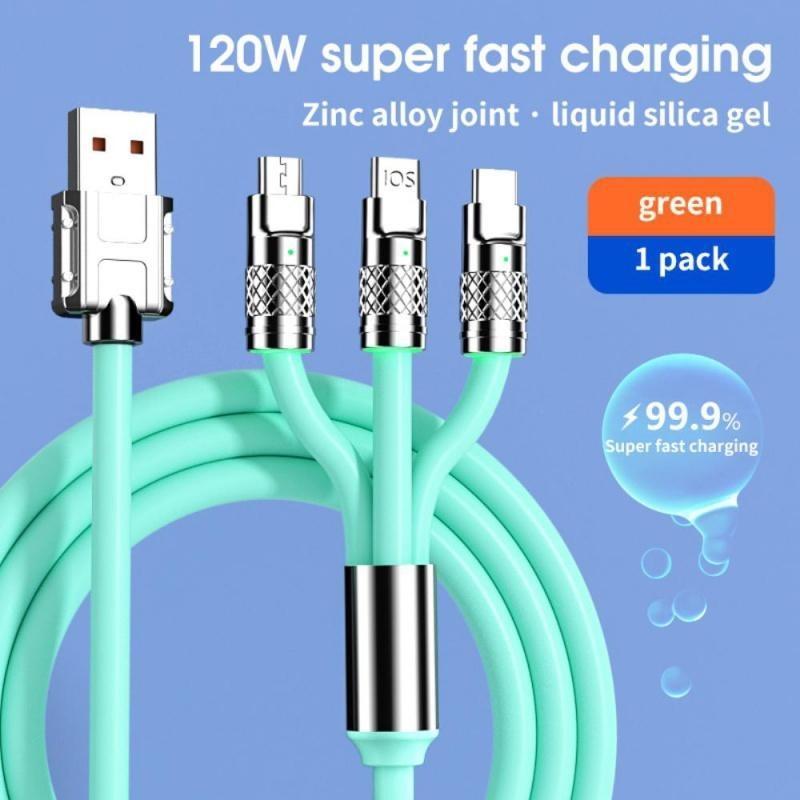 3 In 1 2 In 1 Fast Charging Data Cable, Multiple USB Fast Charging Cables, Multifunctional Charging Cable for iPhone Xiaomi Samsung