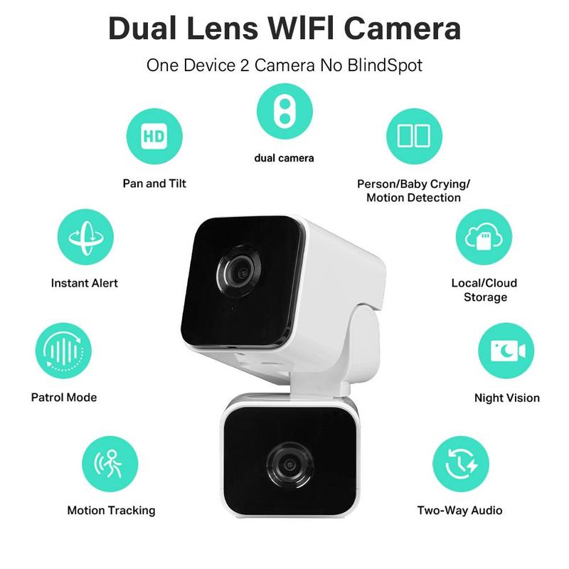 GOSUND C12 Smart Home Security Camera, 2 Megapixel Progressive HD Resolution Camera with Smart Tracking, Two-Way Audio & Night Vision for Home & Pets