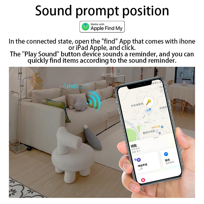 Global Location Tracker for Apple Find My, Key Finder,Water Resistant Gps Device ,Android not Supported, Works with Apple Find My (iOS only), Bag,Animal pets, Bluetooth Tracker for Earbuds and Luggage(White)