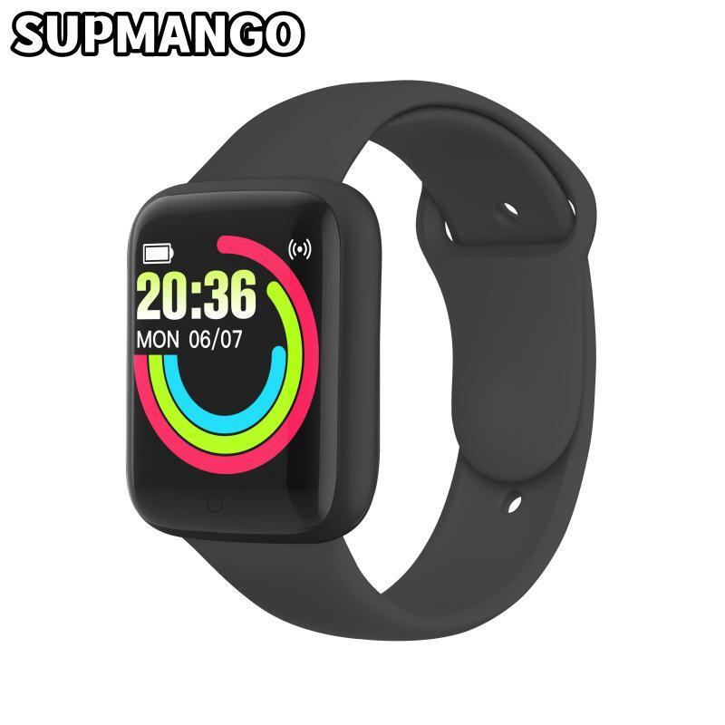 Y68S Real Step Count Rechargeable Smart Watch Men And Women Touchscreen Sports Fitness Watch Phone Connection Tempered Wearable