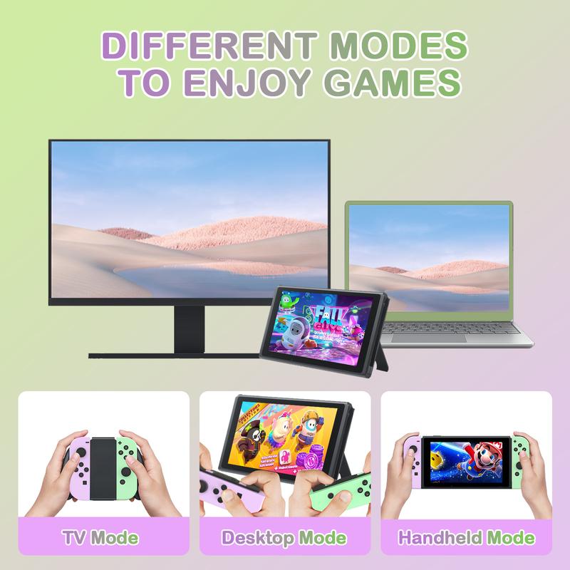 Switch Controller, Wireless Controller Replacement for Switch Joycons ,Left and Right Switch Joypad Controller Support Dual Vibration Wake-up Screenshot Motion Control,No NFC