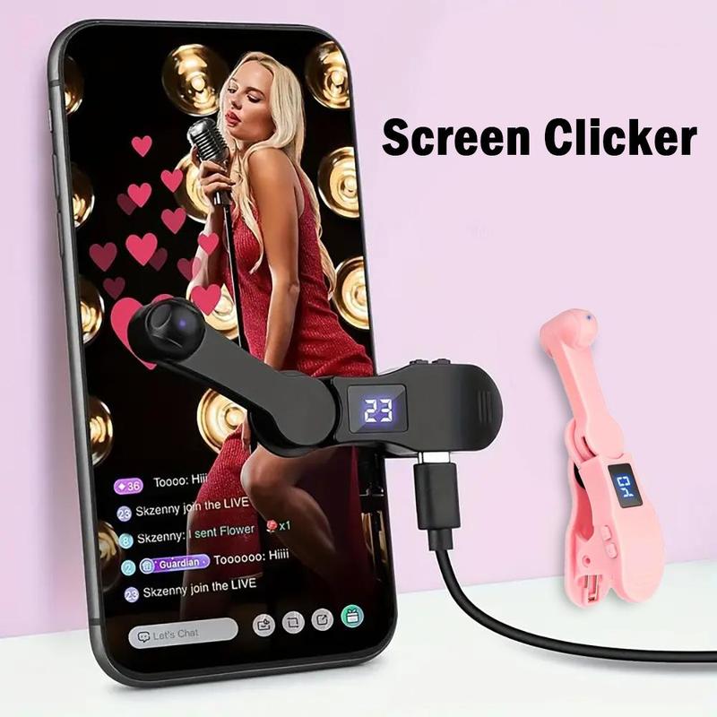 Smartphone Automatic Clicker, 1 Count Simulating Quick Finger Clicks, Adjustable Speed Physical Clicker, Suitable for Continuous Clicking on Games, Live Streaming Likes, Halloween Gifts, Christmas Gifts, Holiday Gifts