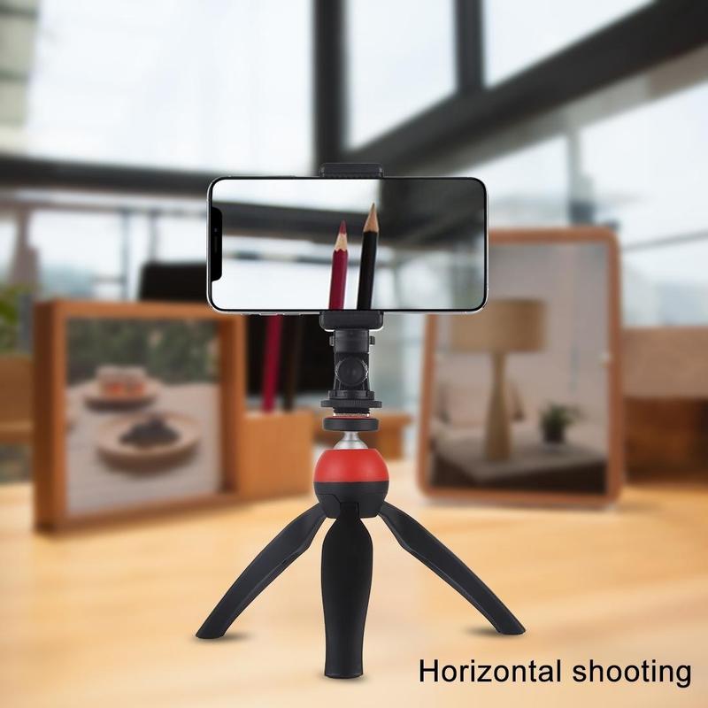 PULUZ 1 4 Inch Tripod Mount Adapter, Tripod Mount Adapter with Phone Holder, Tripod Mount Adapter with Phone Clamp for iPhone Samsung