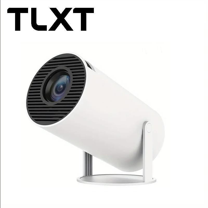 TLXT Portable Projector With Android 11, 4K HD Resolution, 5G WiFi6, Auto Horizontal Correction, 180°Rotatable Outdoor Projector