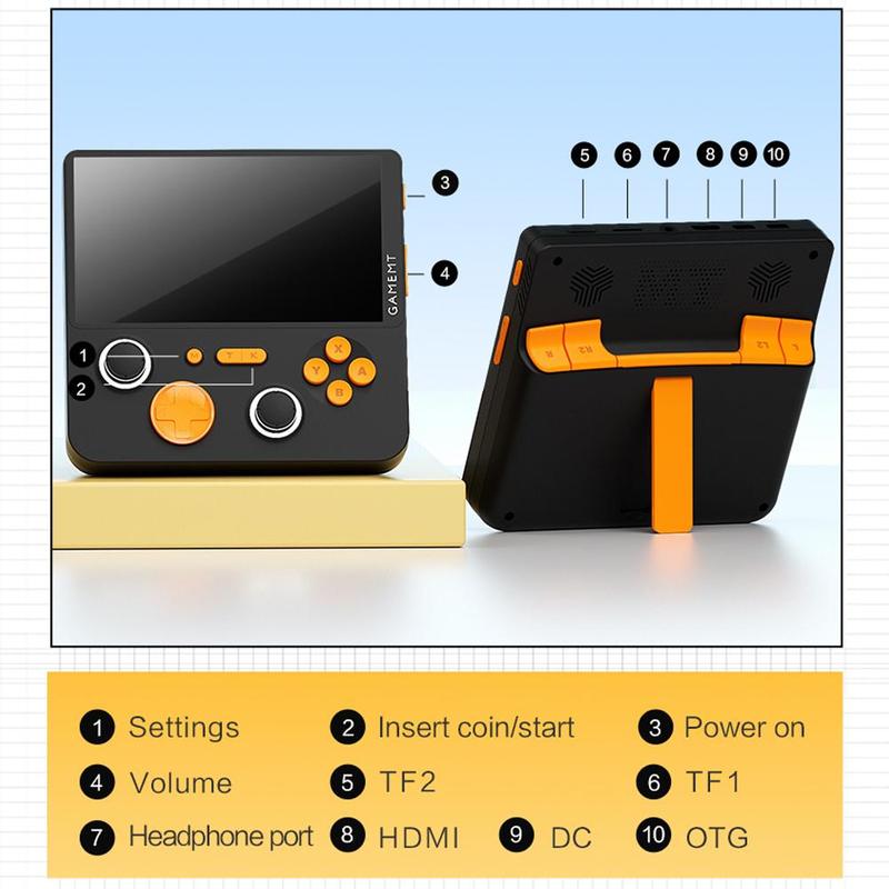 5-Inch Fully Laminated Screen Handheld Game Console, 1 Count Dual-System Handheld Game Console, Android PSP Game Console, Portable Gaming Device