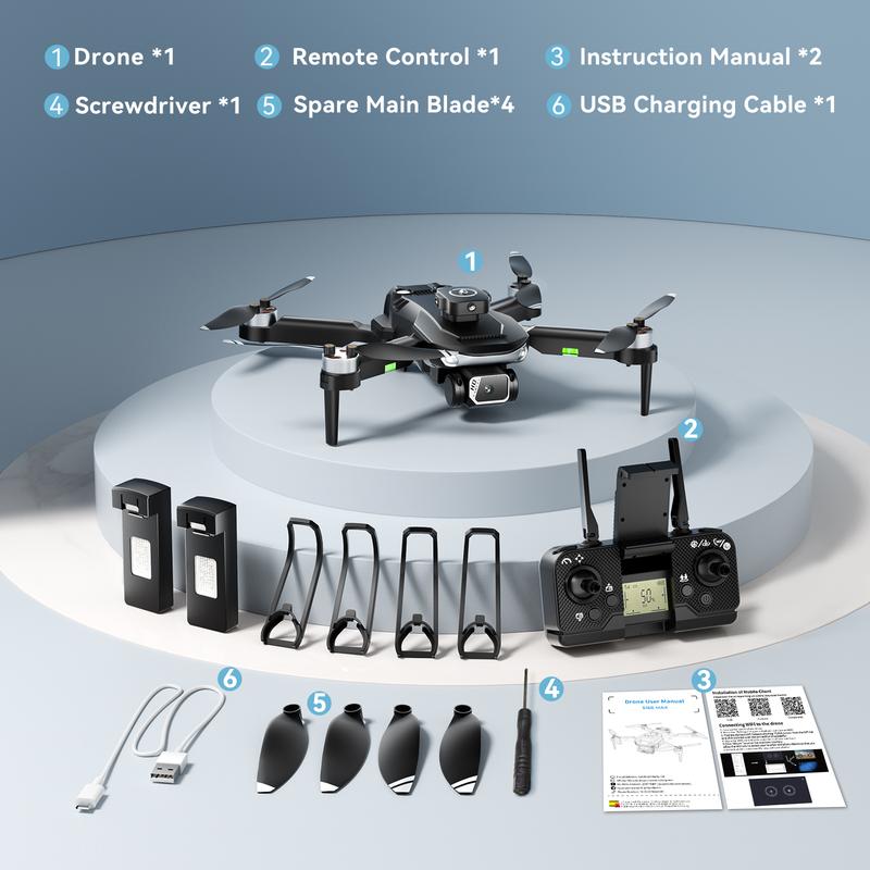 HYTOBP S165 Max Mini Beginner Drone with Camera for Adult- 1080P Camera FPV Foldable Drone,90° Adjustable Lens,  Remote Control, One key Take Off, Gift RC Accessories Folding gift indoor