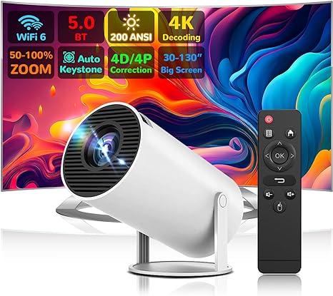 1pc,White Mini Projector with Auto Keystone Adjustment, 180° Rotation | Portable, Projection Anywhere, Painting Projection, Perfect for Outdoor and Home Entertainment | Compatible with Mobile Phones, TV Sticks Laptops, Stereos Audio