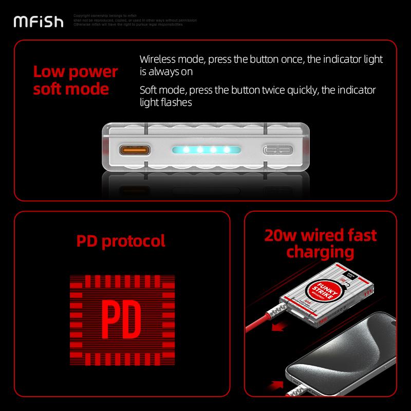 10000mAh Wireless Magnetic Power Bank Large Capacity Power Bank for iPhone, Apple, Watch, Headphones Accessories Charging