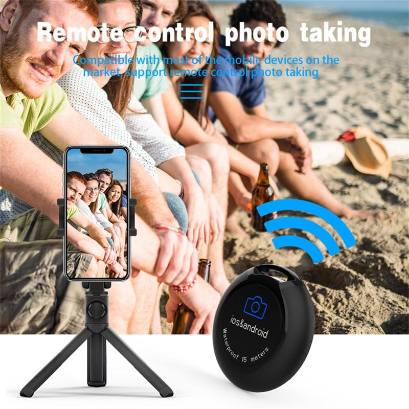 Wireless Camera Remote Control - Wireless Remote for iPhone & Android Phones iPad iPod Tablet, Clicker for Photos & Videos Wrist Strap Included