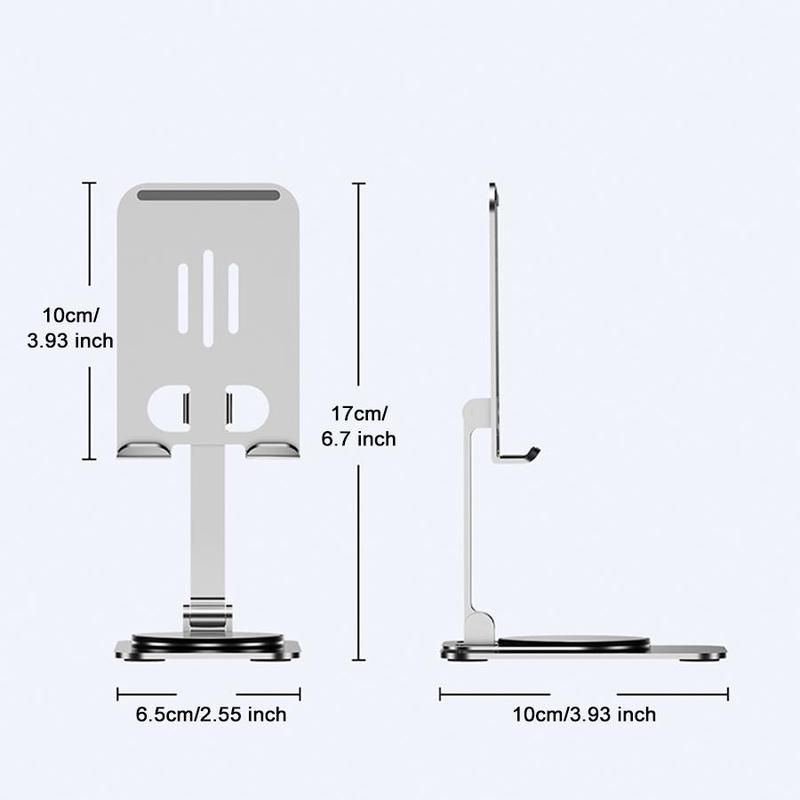 Portable Foldable Phone Holder, 1 Count 360° Rotatable Stable Phone Stand, Adjustable Desktop Phone & Tablet Holder, Phone Accessories For Home Office