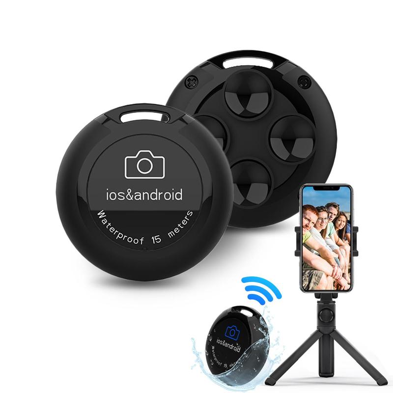 Wireless Camera Remote Control - Wireless Remote for iPhone & Android Phones iPad iPod Tablet, Clicker for Photos & Videos Wrist Strap Included