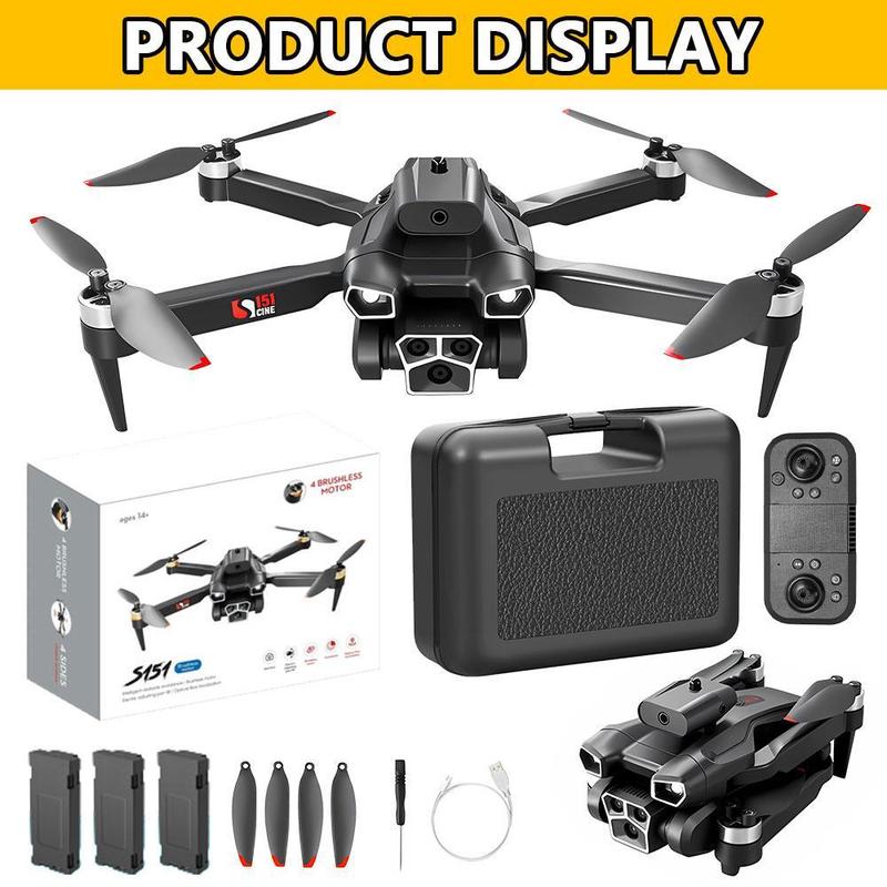 Drone With Camera 8K FPV Foldable Drone For Beginners & Children Quadcopter With Voice Gesture Control With Suitcase One-touch Take-off Land Optical Flow Positioning 360° Turn-over Waypoint Flight,Christmas gifts