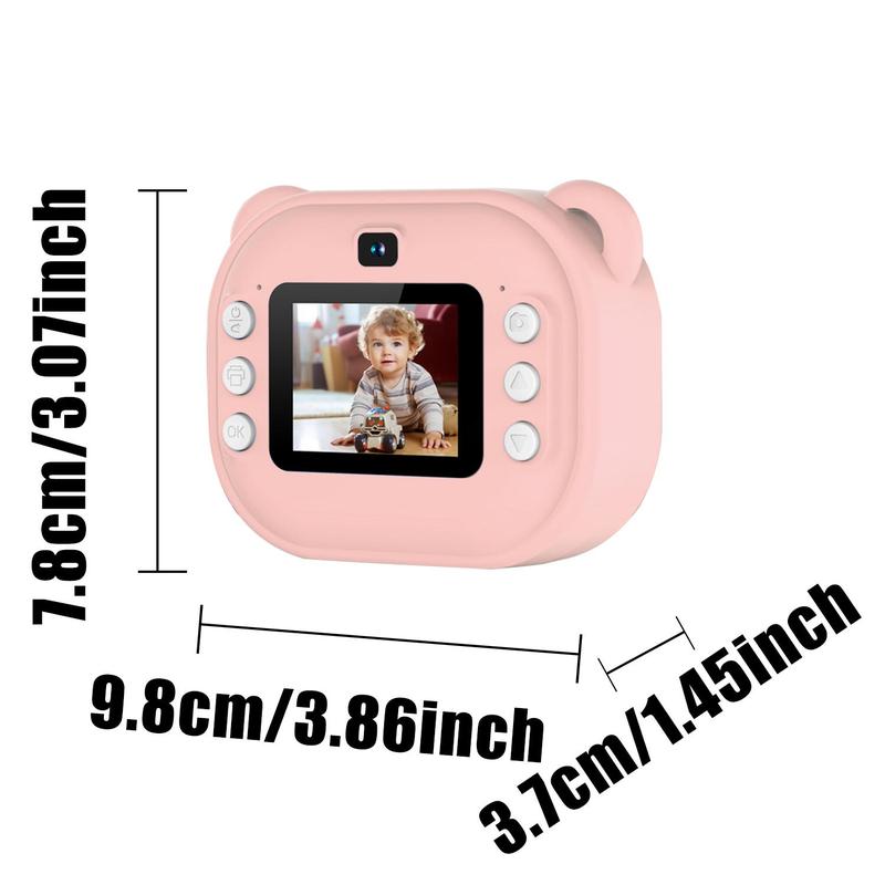 Instant Print Camera, 1 Count Mini Camera, Rechargeable Selfie Digital Camera, Portable Travel Camera Toy for Boys Girls, Gifts