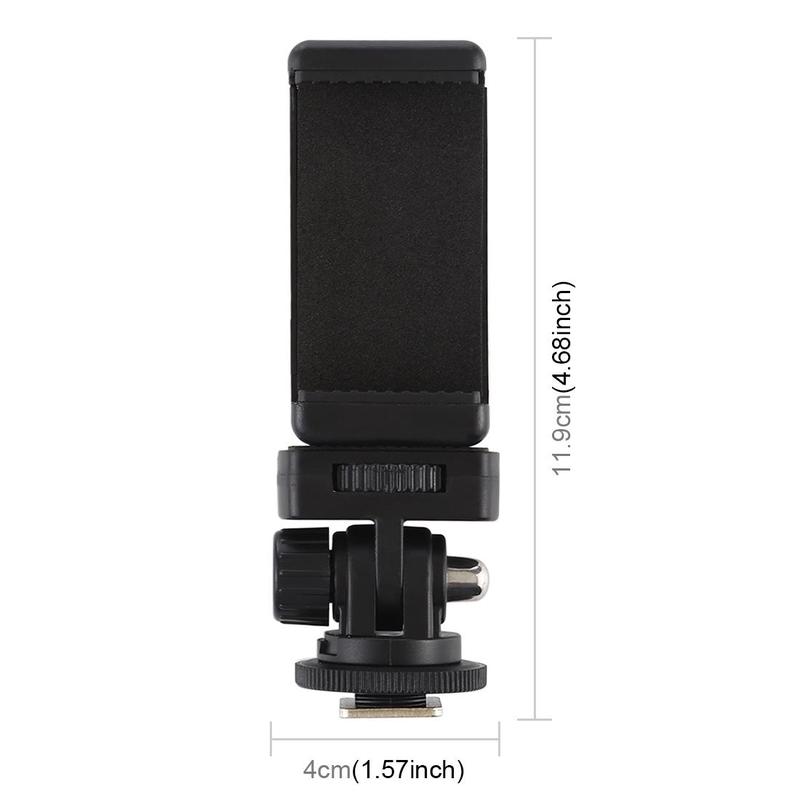 PULUZ 1 4 Inch Tripod Mount Adapter, Tripod Mount Adapter with Phone Holder, Tripod Mount Adapter with Phone Clamp for iPhone Samsung