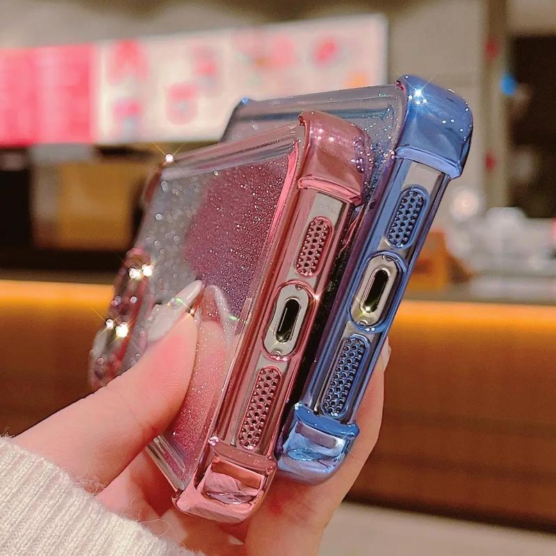 Phone Case with Hidden Makeup Mirror, Anti-fall Phone Protective Case, Shockproof Phone Cover Compatible with iPhone 15 Pro Max 14 13 12 11 Pro Max, Cute Cases for Phones, Birthday Gifts