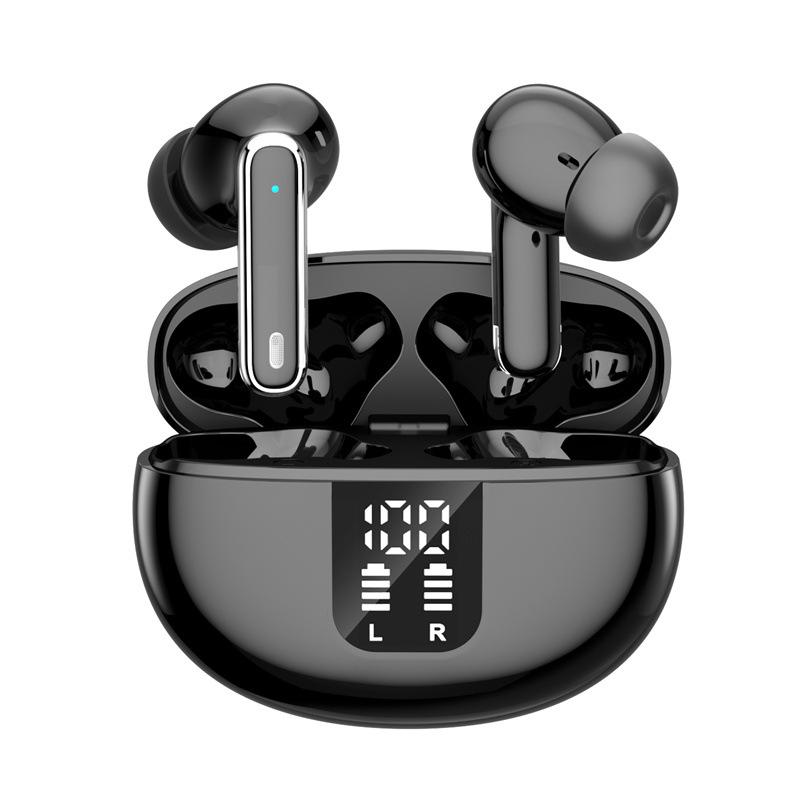 Wireless earphones 5.3 ，high fidelity stereo with 4 ENC canceling microphones, LED display screen, Audio Headphones Earbud Electronic Headset