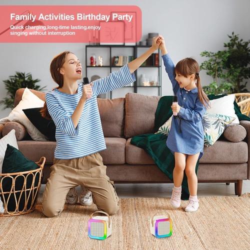 [BLACK FRIDAY] 2 Wireless Microphones with Mini Karaoke Machine for Kids Adults,Portable Bluetooth Speaker, 2 Wireless Microphones with Fun Voice Changing Function-Toys for 5 6 7 8 9 10 Year Old Girl Boys Birthday Gifts Ideas