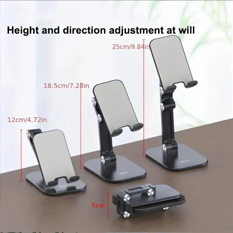 Folding Desktop Phone Holder, Adjustable Smartphone Tablet Stand Mount, Universal Phone & Tablet Holder Stand For Live Streaming & Watching TV, Cellphone Accessories